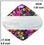 6+1Set Reusable Reusable Menstrual Pads Organic Bamboo Panty Liner Sets, Including 6pcs Daily Use Panty Liner + 1 pcs Mini Wet Bag