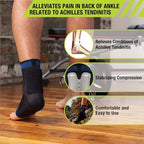 Pro-Tec Athletics Achilles Sleeve with Dual Gel Compression Strips, Achilles Tendon Support for Tendinitis Relief,