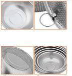 Ciieeo Stainless Steel Drain Basket Colander 19.5cm Diameter Kitchen Fruit Vegetable Strainer with Fine Mesh and Dual Handles for Washing and Draining