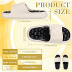 Glitopper Magnetic Acupressure Slippers Massage Slippers Acupressure Foot Shoes Reflexology Sandals Gift for Men Women Reduce Feet Neuropathy Pain Relief(Us Women 11.5-12.5/ Men 9.5-10.5,White)