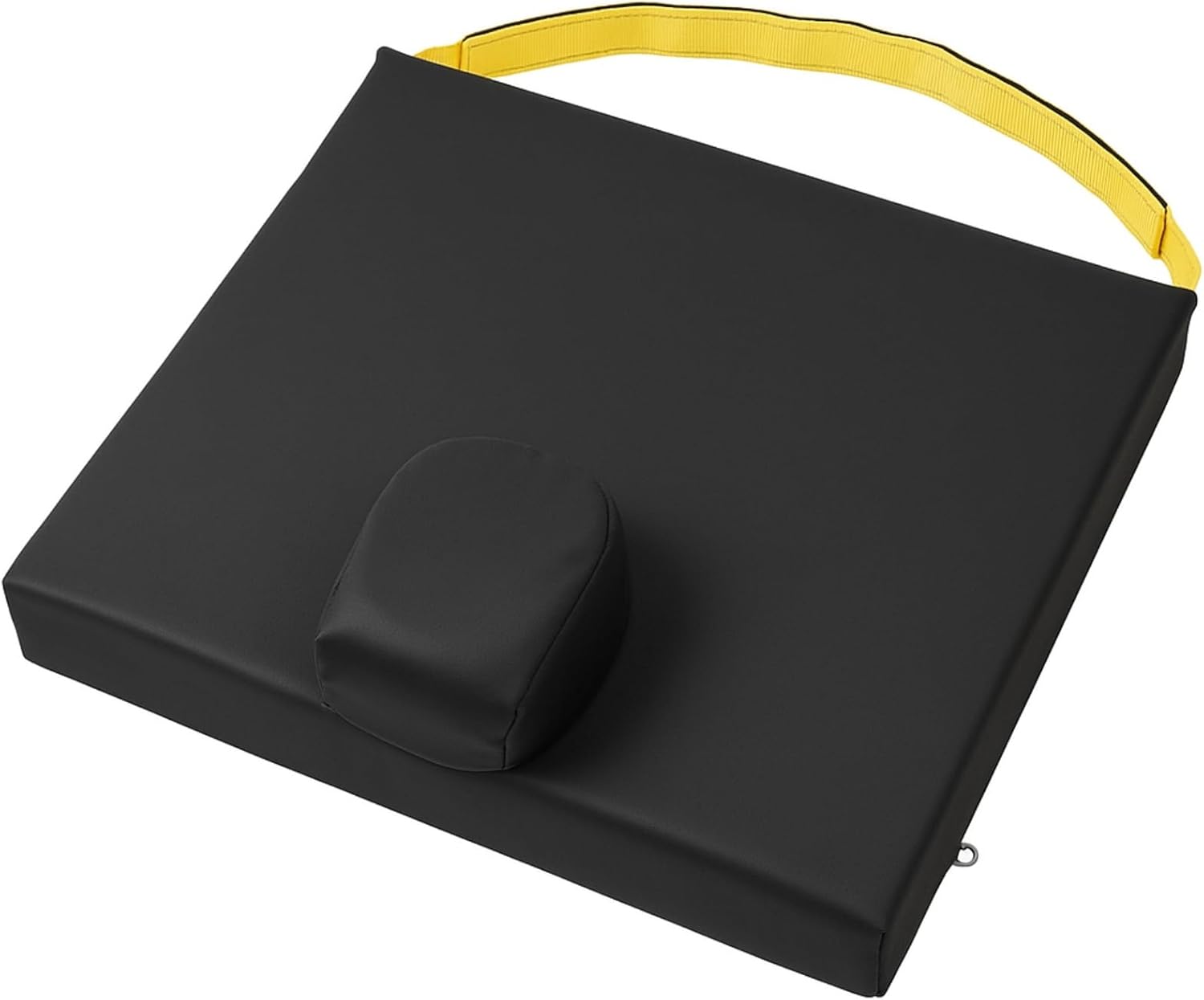 Secure Safety Solutions Wedge Pommel Cushion for Wheelchair with Safety Strap & Convex Bottom - Prevents Forward Sliding, Pressure Relief, Improves Positioning, Elderly Fall Prevention