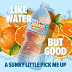 SPLASH REFRESHER Flavored Water Bottles, Mandarin Orange Flavor - 6-Pack, 16.9 Fl Oz - Refreshing Flavored Bottled Water with Electrolytes - Zero Sugar & Zero Calories