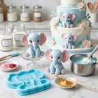 Elephant Fondant Silicone Molds for Cake Decorating Cupcake Topper Chocolate Candy Gum Paste Polymer Clay