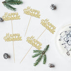 Gyufise 36 Pack Gold Glitter Happy Retirement Cupcake Toppers Retired Cupcake Picks Retirement Theme Birthday Party Cake Decorations Supplies