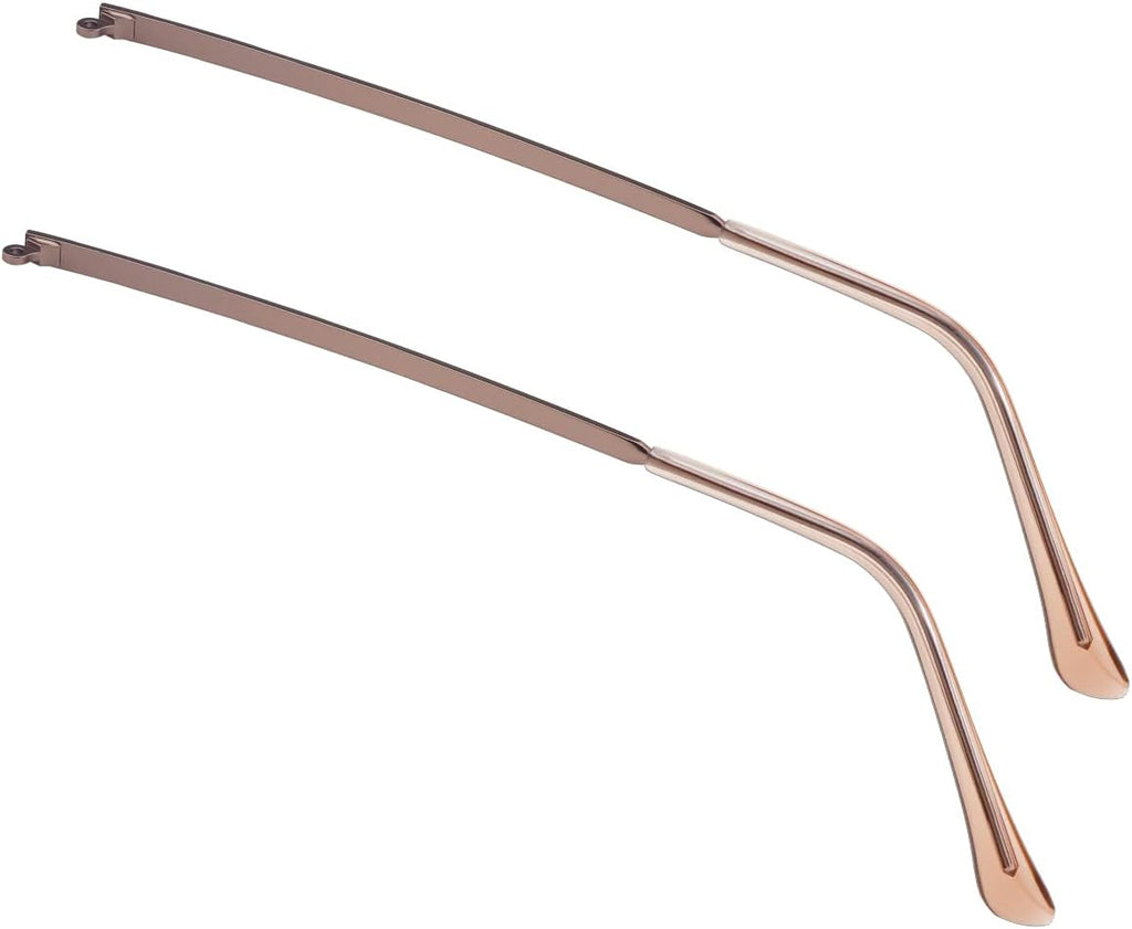 1 Pair Metal Eyeglass Replacement Arm, Eyewear Frame Temple Replacement Universal Sunglasses Arm Legs Replacement for Thin Metal Glasses, Sunglasses（Coffee）