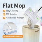 Snap Grip Mini Mop with Cloth Changing, Lazy with Automatic Gripping, Convenient Zero-Touch Set, Portable Self-Squeeze, Small, Easy Cleaning for Home (with 5 Reusable Cloths) (1*mop+5*Cloth)