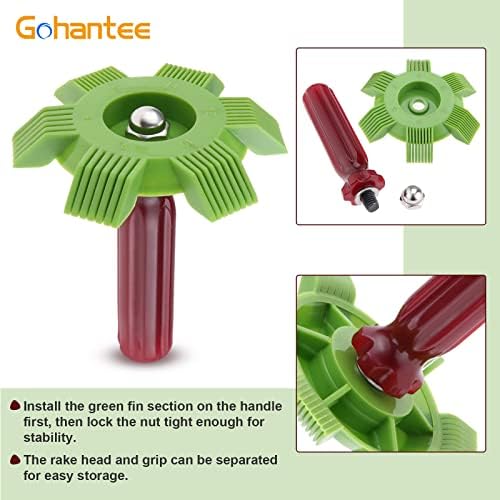 Fin Straightener Comb Air Conditioner Fin Comb Radiator Condenser AC Cleaner Repair Tool Air Conditioning Brush Accessory for Cleaning Car Automotive Refrigeration Radiator Evaporator 2Pcs