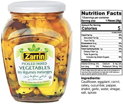 Zarrin - Pickled Mixed Vegetables, 700 ml / 24 Oz