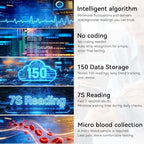 Metene S Blood Glucose Monitor Kit, Blood Sugar Testing Kit With 50 Test Strips & 50 Lancets & Control Solution, No Coding 0.7μl Blood, 7s Fast Reading, 150 Data Storage, Diabetes Testing Kit