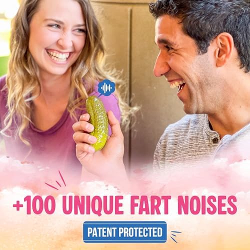 DR DINGUS Farting Pickle Toy - +100 Unique Farts - Hilarious Laughs - Novelty Gag Gift for Friends Family Coworkers Office Students Classroom