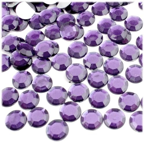 The Crafts Outlet 144pc Rhinestones Round 10mm - Purple Amethyst