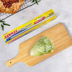 KAMMAK Plastic Wrap with Slide Cutter Food Cling Wrap 12 Inch Kitchen Cling Film BPA-Free Microwave-Safe 300 Ft Roll Food Service Film Quick Cut for Restaurant (2 Pack)