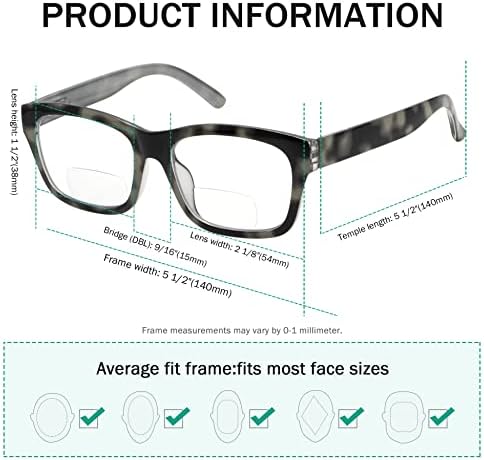Eyekepper Polycarbonate Large Lens Line Bifocal Glasses Readers