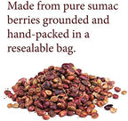 The Spice Way - Pure 100% Ground Sumac Spice, No Salt, no GMO, no Irradiation, Sumac Seasoning Powder 4 oz (resealable bag) (Sumak)(Sumakh spice)