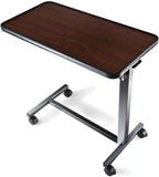Medical king Adjustable Overbed Bedside Table with Wheels Bed Desk Over Bed with Wheels Hospital Table for Hospital and Home Use