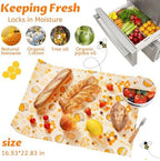 Beeswax Wraps for Food – Reusable Beeswax Bread Bag & Sandwich Wrap, Organic & Eco-Friendly & Sustainable Bees Paper, Perfect Alternative to Aluminum Foil Sourdough Storage & Plastic Wrap（Bee jar）