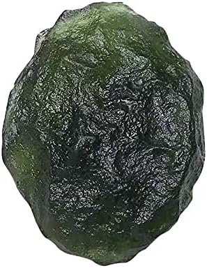 1pcs Green Moldavite Czech Meteorite Impact Glass Rough Stone Crystal Energy Stone SBOTTON-8571 (Size : 6-8g)