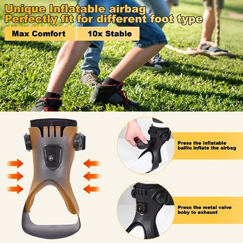 AFO Foot Drop Brace, Ankle Foot Orthosis for Men Women, Drop Foot Postural Correction Brace with Inflatable Airbag Lining, Can Be Worn with Shoes, for Recovery of Stroke Hemiplegia, [Right-XL]