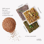 Microwavable Heating Pad, Microwave Hot Pack, Warm Compress - Ice Pack, Cooling Freezer Bag, Cold Compress - Filled with Flax Seed & Your Choice of Dried Herbs
