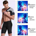 Shoulder Stability Brace Adjustable Shoulder Support with Pressure Pad, Light Breathable Neoprene Rotator Cuff Shoulder Support for Sport, Dislocated AC Joint, Labrum Tear, Shoulder Pain
