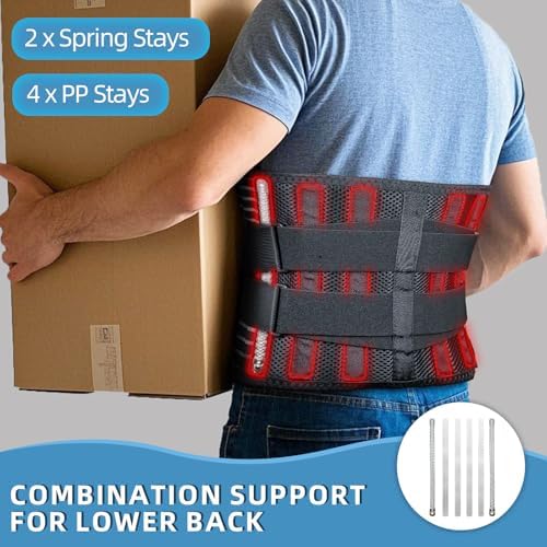 Back Brace for Lower Back Pain Women Men, Lumbar Support Belt for Sciatica, Herniated Disc, Scoliosis Relief (Adjustable, Breathable) - XXL