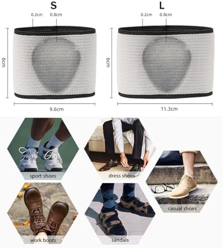 Arch Support Bands, 2 Pairs Copper Arch Support Relief Plus Braces Sleeves with Gel Pad for Plantar Fasciitis Relief, Foot Orthotic Compression Bands for Flat Feet, Fallen Arches, Arch Pain (S, Black)