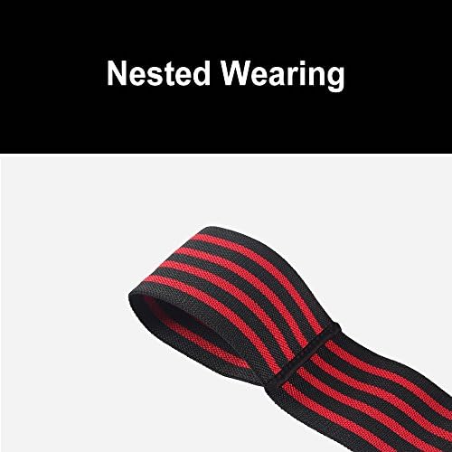 HYFAN Professional Wrist Elbow Knee Wraps Elastic Straps Brace Support Protector for Weightlifting Workout Bodybuilding Gym Fitness