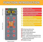 Heated Vibrating Massage Mattress Pad with 20 Massage Heads, Full Body Pain Relief Mat for Back, Lumbar & Legs, Portable & Foldable Design for Easy Storage