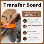 Transfer Board and Slide Board for transferring, Sliding Board Transfer to Wheelchair, Patient Transfer, Transfer Boards from Wheelchair to Car, Toilet, Tub [Patent Pending]