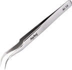 Precision Tweezer, Upgraded Professional Fine Tip curved, High-end Stainless Steel Tweezers for Craft, Electronics, Soldering, Eyelash Extensions, Laboratory Work, Jewelry-Making