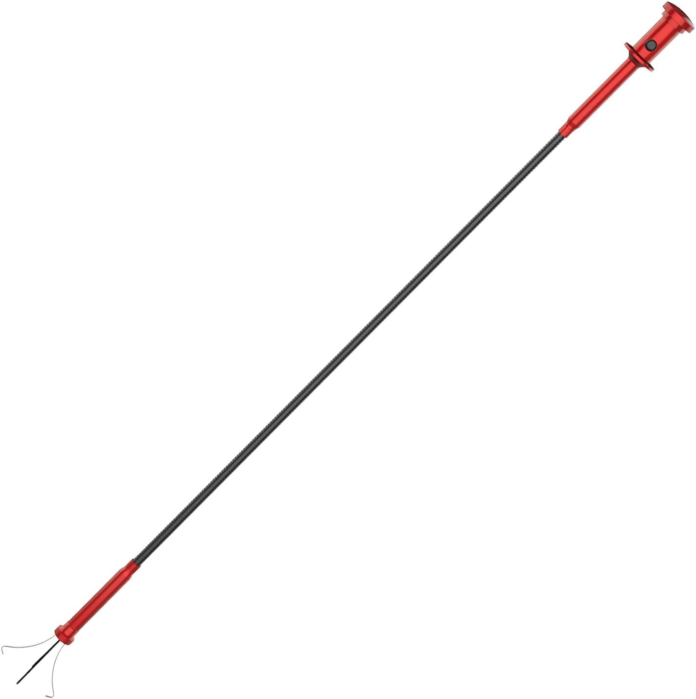 Housolution Grabber Tool Magnetic Four-claw Picker, Bendable Hose Reacher Pickup Sweeper with LED Lights, Flexible Long Handy Reaching Assist Tool for Litter Pick/Home Sink/Drain - Red
