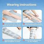 3-Panel Knee Immobilizer Brace - Post-Op Leg Stabilizer for Pre-and Postoperative Injuries, Ligament Tears, and Fractures - Straight Leg Support with Anti-Slip Shoulder Strap