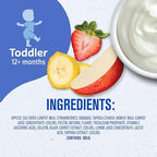 Gerber Toddler Food, Strawberry Banana, Fruit Puree and Yogurt Pouch. No Added Sweeteners, 12PK