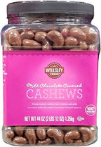 Wellsley Farms Milk Chocolate Covered Cashews – 2.75 lbs | Whole Roasted Cashews in Creamy Milk Chocolate | Kosher, Gluten-Free Sweet & Healthy Snack