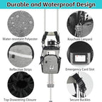 Crutch Accessories Bag Pouch with Detachable Shoulder Strap, Water-Resistant Dual-Purpose Zipper Pouch for Crutches, Lightweight Crutches Pouch Storage Tote for Adults Men, Women