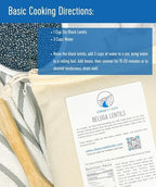 CLEAR CREEK Black Lentils | Caviar or Beluga Lentils | 25 lbs | Project Non-GMO Verified | Kosher | Vegan | Non-Irradiated