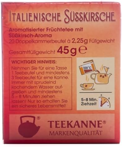 Teekanne Italian Sweet Cherry tea 20 tea bags/1ct. Made in Germany