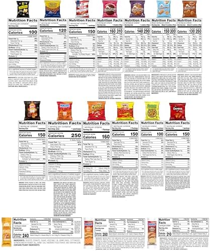 Frito-Lay Ultimate Snack Care Package, Variety Assortment of Chips, Cookies, Crackers & More, 3.39 Pounds, (Pack of 40)