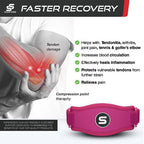 Sleeve Stars Tennis Elbow Brace for Women - Adjustable Tennis Elbow Strap, Golfers Elbow Brace for Men, Counterforce Brace for Tendonitis Relief, Fits 9"-23" (Single/Hot Pink)