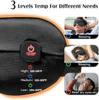 YFONG Cordless Heated Eye Mask for Dry Eyes, Warm Eye Compress for Stye, Blepharitis, Chalazion, MGD, Washable Heating Eye Mask for Sleeping, Travel, Office Nap, Perfect Light Blocking (Black)