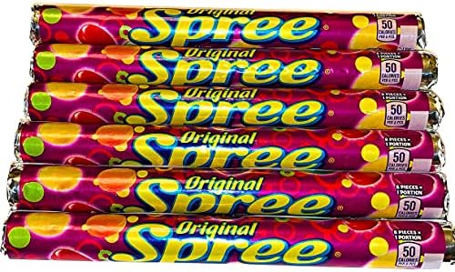 Spree Original Candy | 1.77 oz Tubes | 6 Pack