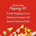 Franklin’s Gourmet Popcorn All-In-One Popcorn Packs for Popcorn Machine - 8oz Pack of 10 - Made in USA - Packs of Corn Kernels with Buttery Salt & Oil