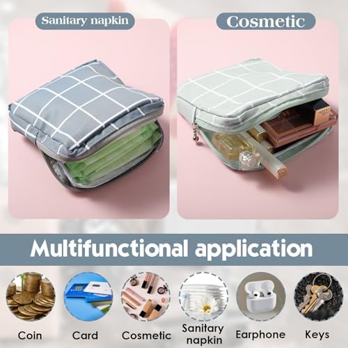 Ymapinc 3Pcs Sanitary Napkin Storage Bag Period Bags for Teen Girls for School Period Pouch Portable Tampon Storage Pouch for Women Ladies with Zipper Feminine Necessities