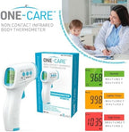 ONE-CARE Digital Infrared Thermometer HTD8813C - Non-Contact, Homedics Thermometer, High Accuracy, Fast Reading, Body & Room Temp, Newborn Baby to Adult, Fever Alarm, Large Display