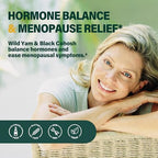 Wild Yam Root Extract Drops, Women's Supplement with Fenugreek & Motherwort Herb for Menopause Relief & PMS Support. Fenogreco y Ñame Salvaje para la Menopausia. 2oz