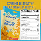 Goldbury Delights Butter Me Bonkers Caramel Toffee, 6.4 oz (Pack of 1) - Creamy, Buttery, & Delicious Individually Wrapped Chewy Caramel Toffee Candy, Ideal for Party Favors & Special Occasions