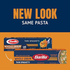 Barilla Whole Grain Thin Spaghetti Pasta, 16 oz. Box (Pack of 20) - Non-GMO, Made With 100% Whole Grain Durum Wheat - Great Source of Fiber