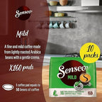 Senseo Mild Light Roast Coffee Pods, 16 Count (Pack of 10) - Single Serve Coffee Pods Bulk Pack for Senseo Coffee Machine - Compostable Coffee Pods for Hot or Iced Coffee, Cold Brew Coffee