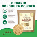 Jiva Organics Gokshura Powder 7 Ounce Bag - Non-GMO, Pure, Full Spectrum Tribulus - Indian Origin