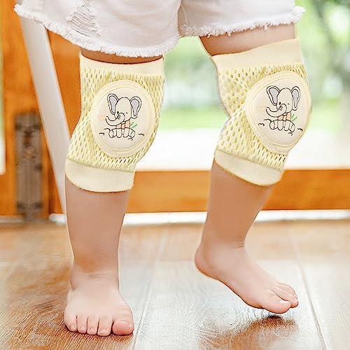 SONARIN 4 Pairs Baby Knee Pads for Crawling,Breathable Baby Crawling Knee Pads Elastic Baby Knee Protectors for Girls Boys